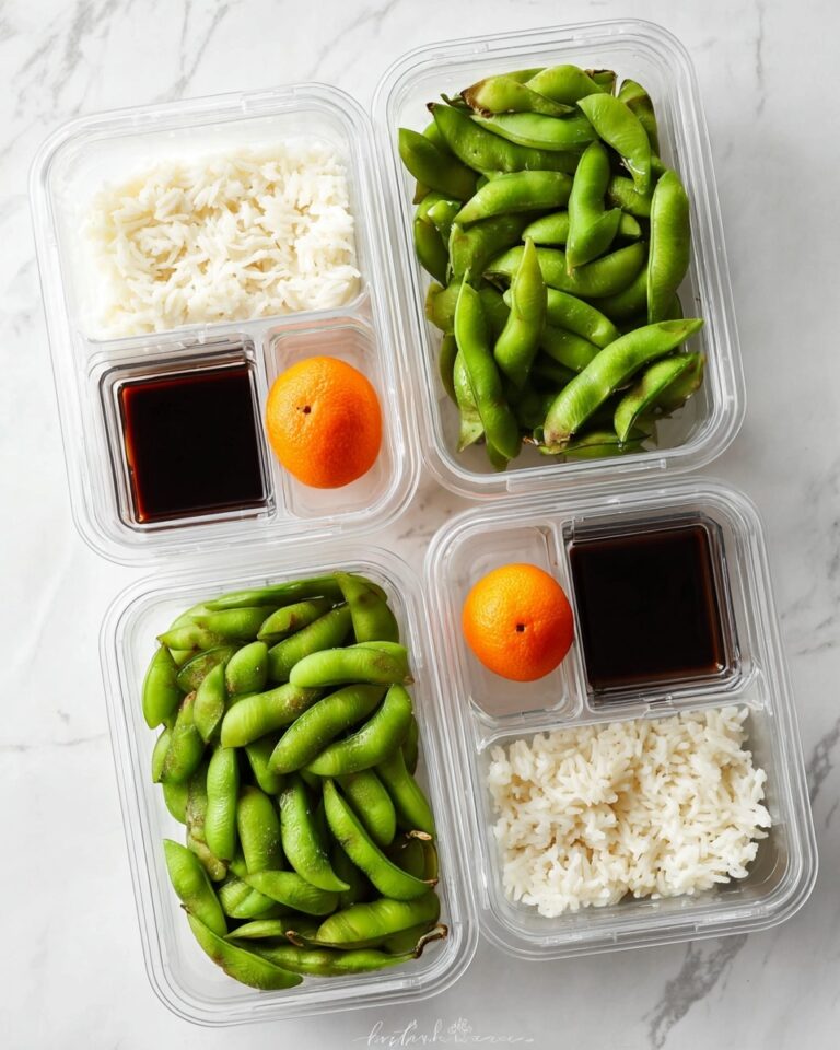 Edamame and White Rice Lunchbox Bowl Recipe