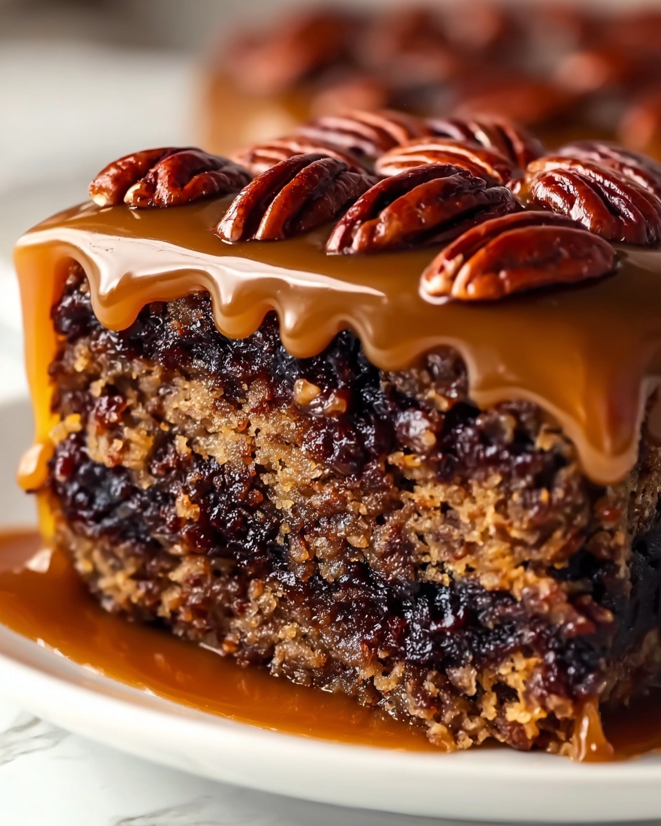 Southern Pecan Caramel Cake Recipe - Recipe Image