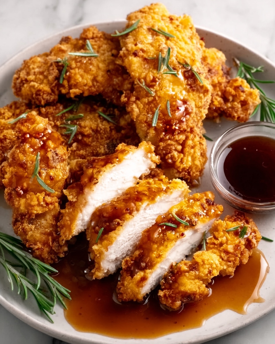 Golden Crunchy Hot Honey Chicken Recipe - Recipe Image