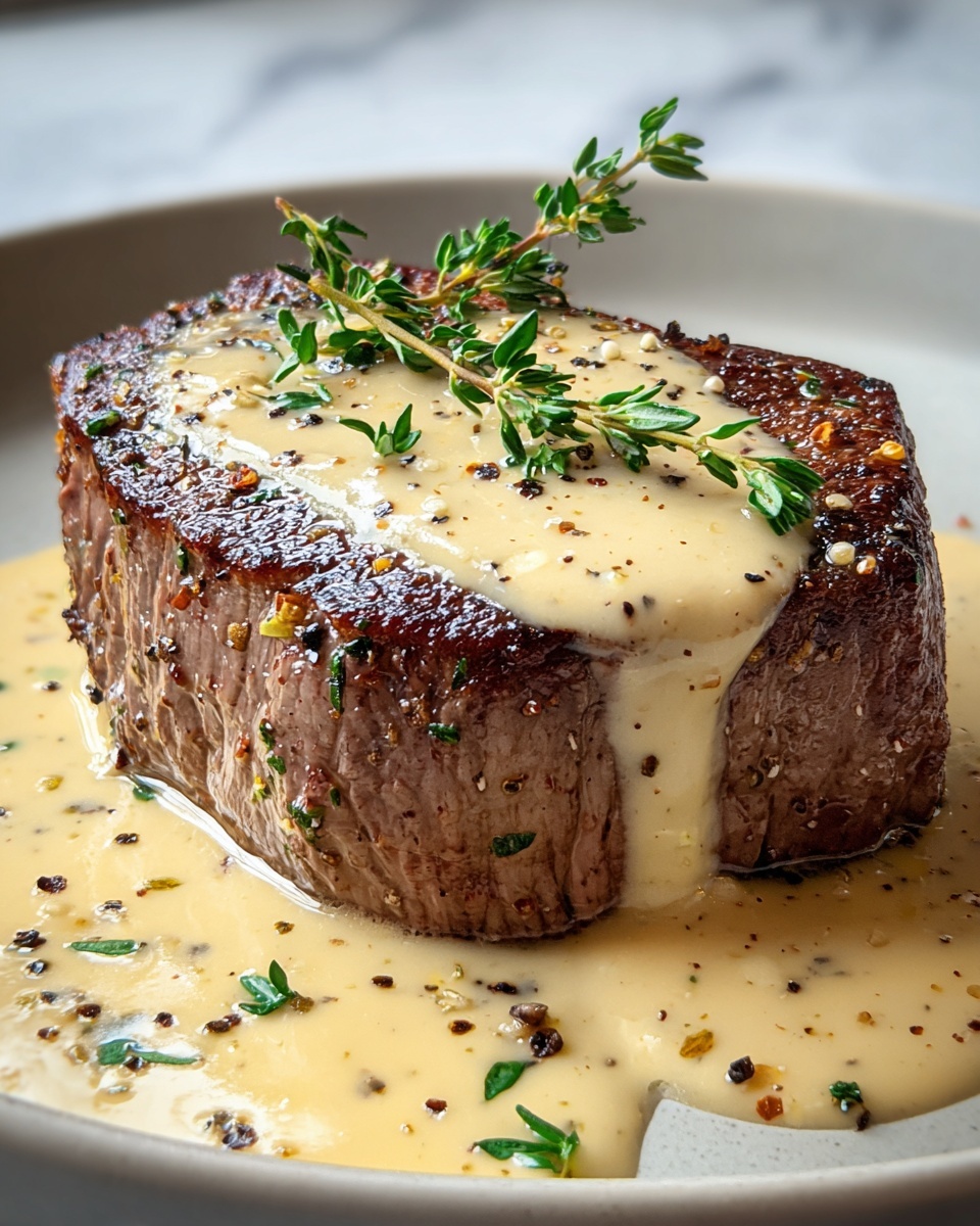 Creamy Garlic Sauce Steak Recipe - Recipe Image