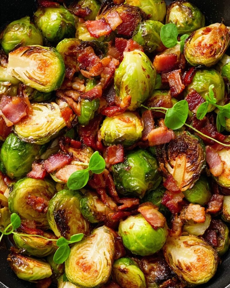 Crispy Bacon Brussels Sprouts Skillet Recipe