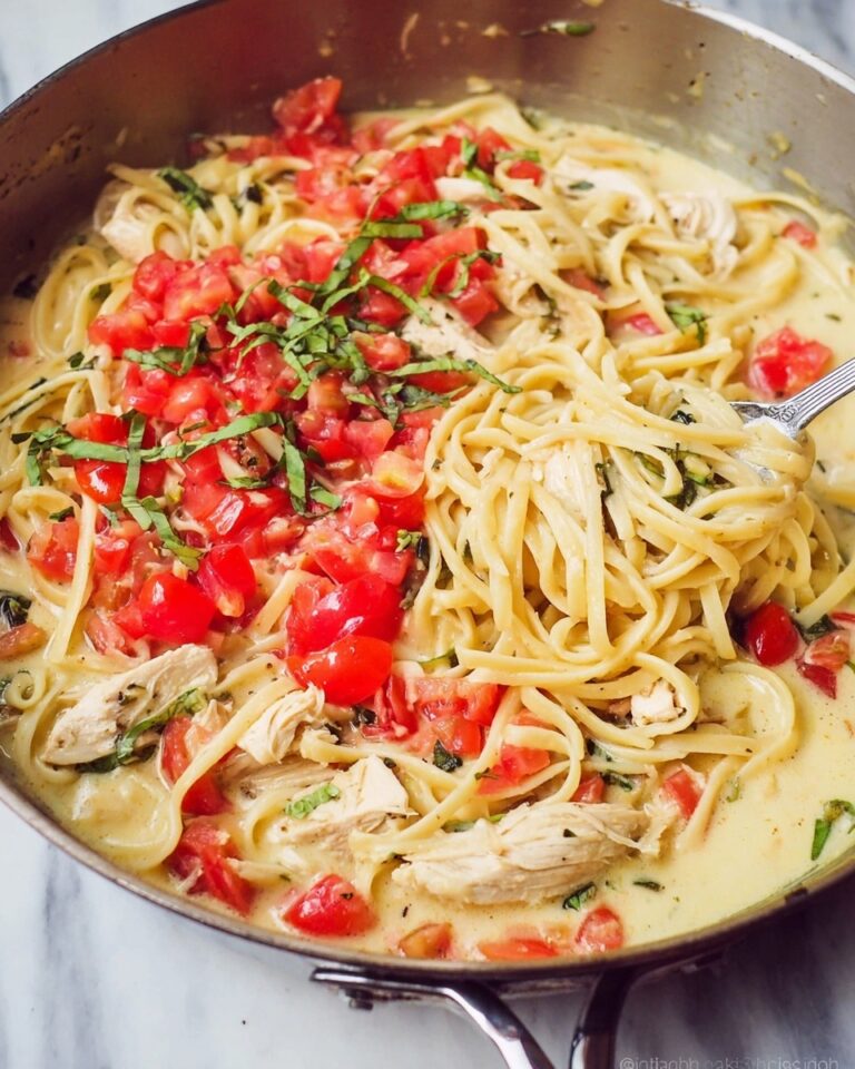 Creamy Tomato Chicken Pasta with Basil and Parmesan Recipe