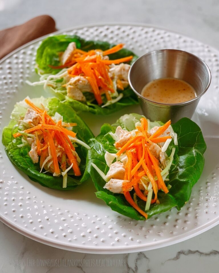 Chicken Lettuce Wraps with Peanut Ginger Sesame Sauce Recipe