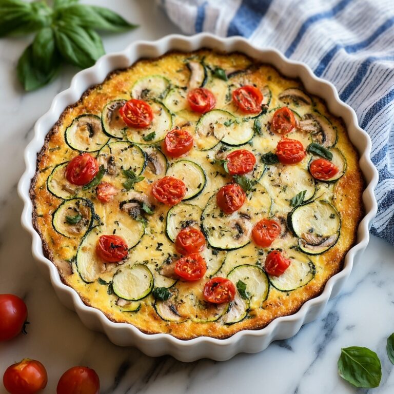 Summer Garden Crustless Zucchini Pie Recipe