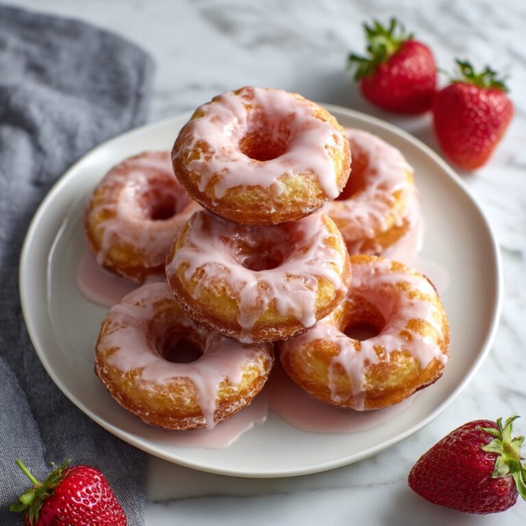 Strawberry Glazed French Crullers Recipe