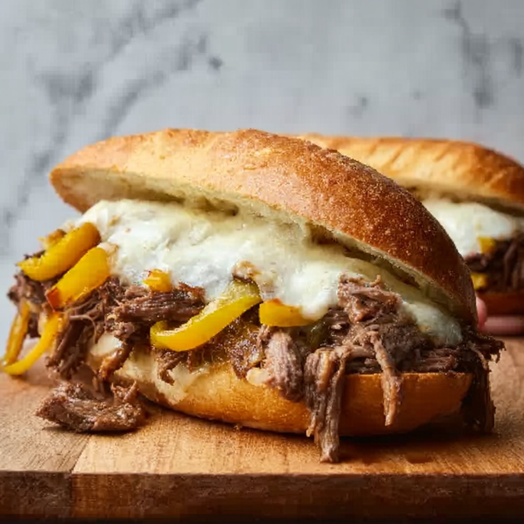 Slow Cooker Italian Beef Sandwiches Recipe - Recipe Image