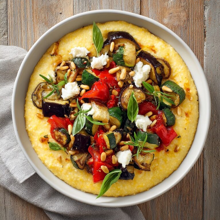 Roasted Ratatouille with Creamy Goat Cheese Polenta Recipe