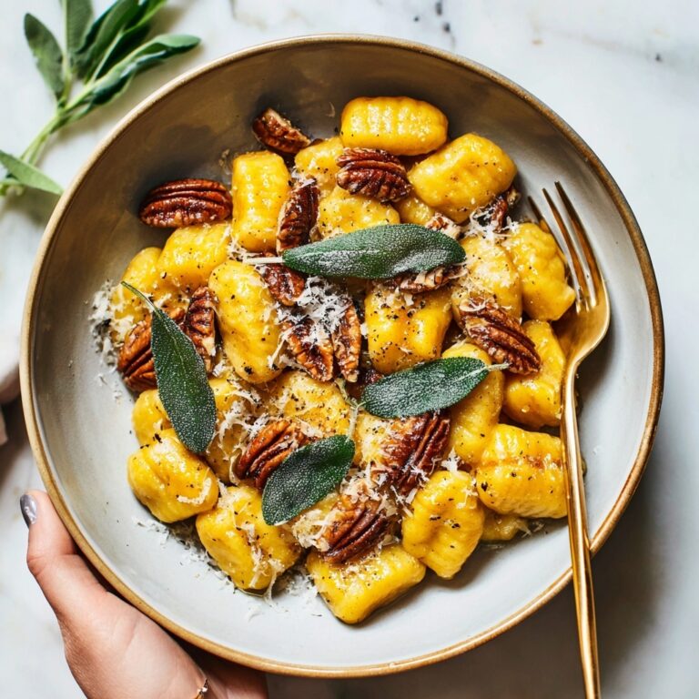 Butternut Squash Gnocchi with Brown Butter Sage Pecan Sauce Recipe