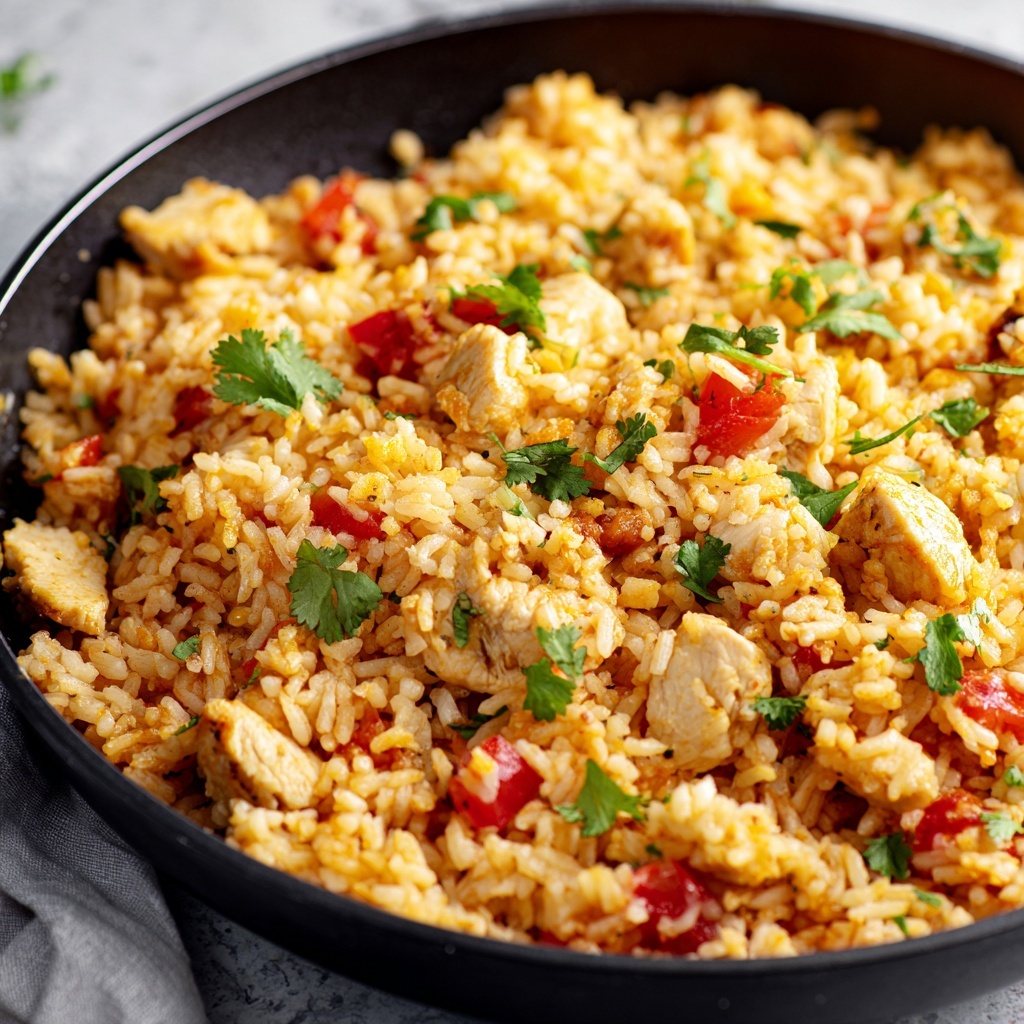 One Pot Queso Chicken and Rice Recipe - Recipe Image