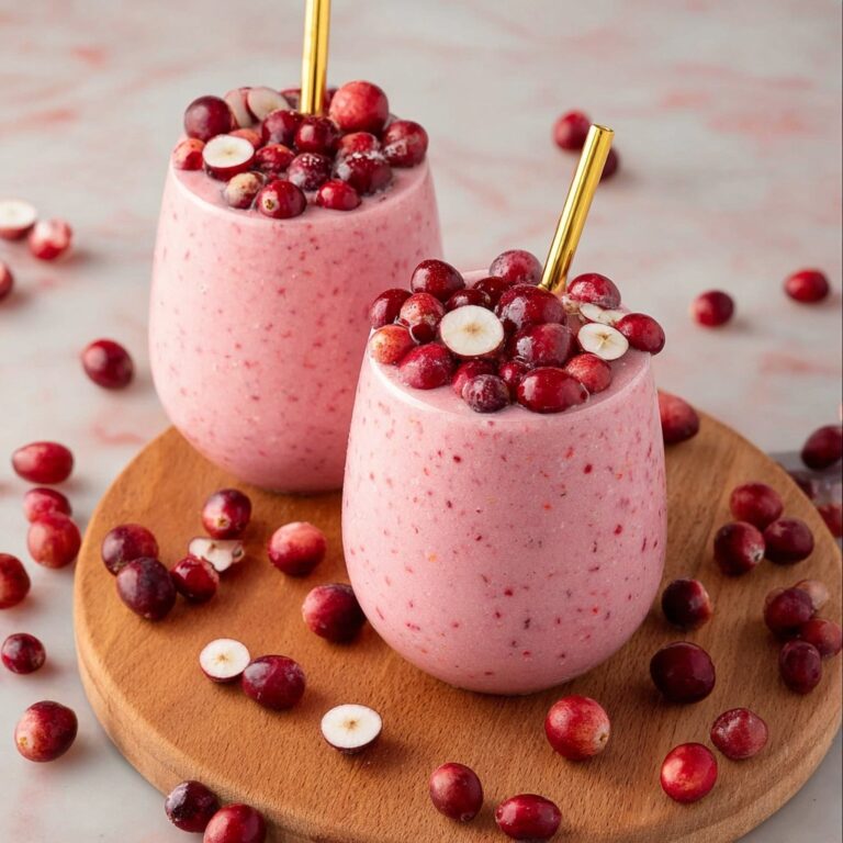 Cranberry Smoothie with Banana, Spices, and Greek Yogurt Recipe