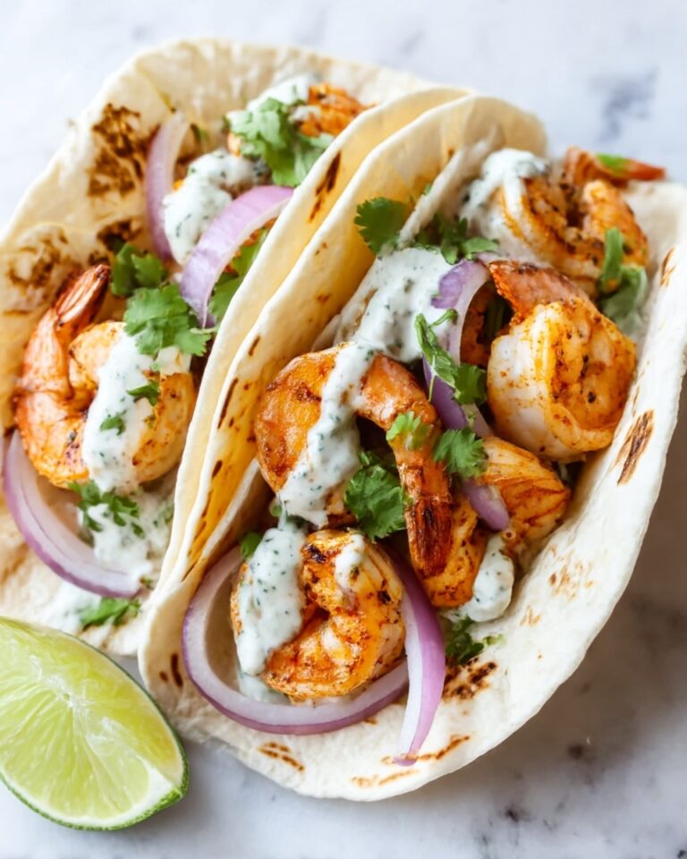 Quick Shrimp Tacos with Creamy Sauce and Fresh Lime Recipe