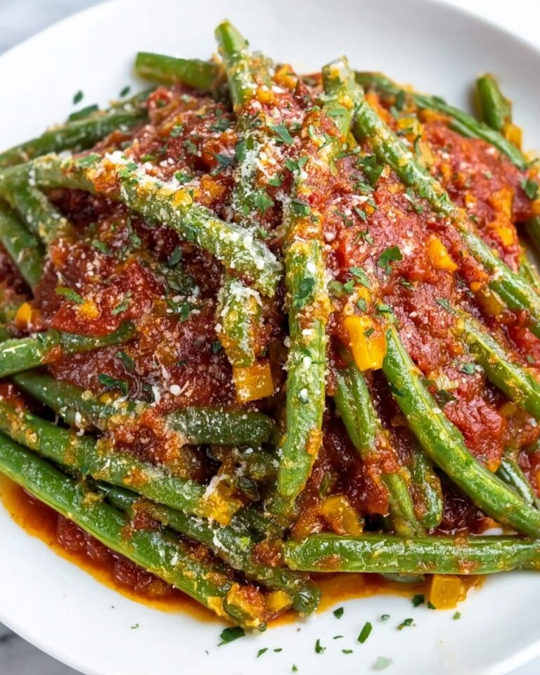 Savory Green Beans with Fresh Tomato Sauce Recipe