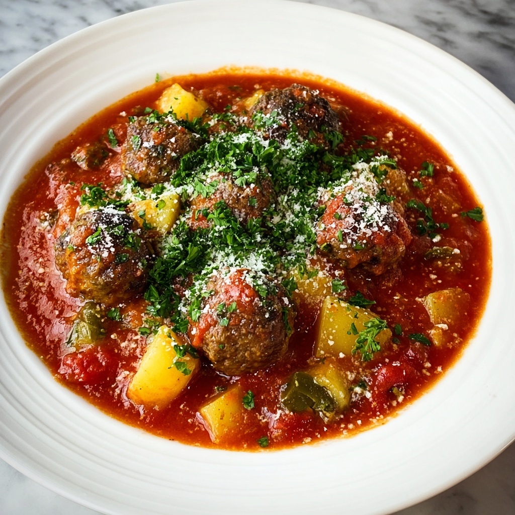 Hearty Spiced Italian Meatball Stew Recipe - Recipe Image