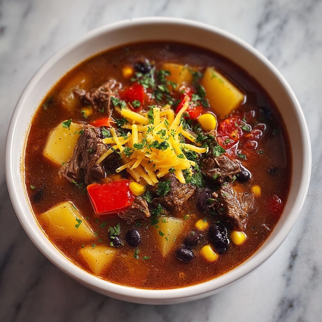 Hearty Slow-Cooked Southwestern Cowboy Stew Recipe - Recipe Image