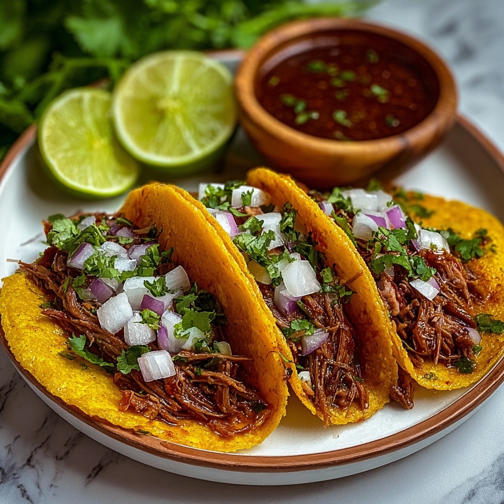 Slow-Cooked Juicy Mexican Birria Tacos Recipe - Recipe Image
