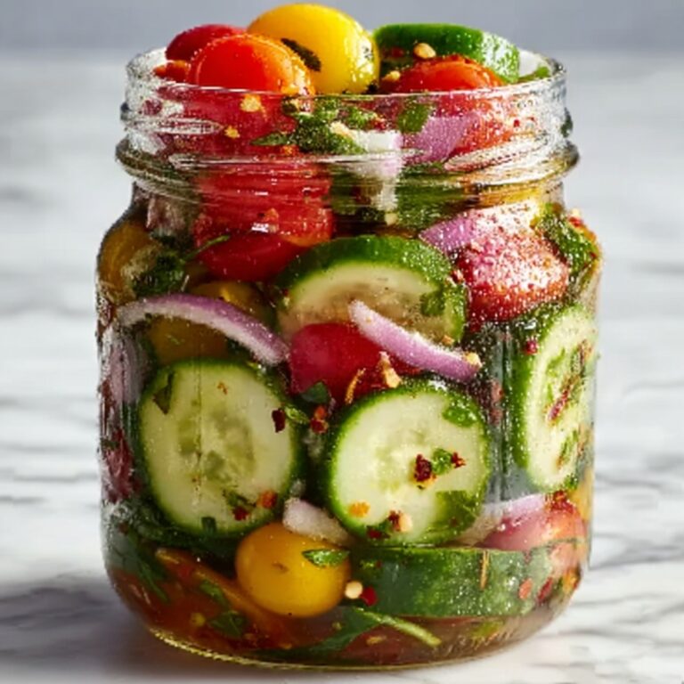 Marinated Cucumbers, Onions, and Tomatoes Recipe