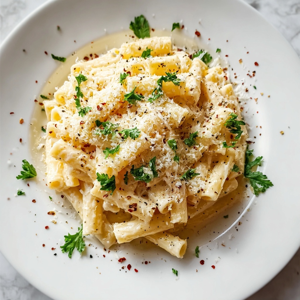 One Pot Creamy Garlic Pasta Recipe - Recipe Image