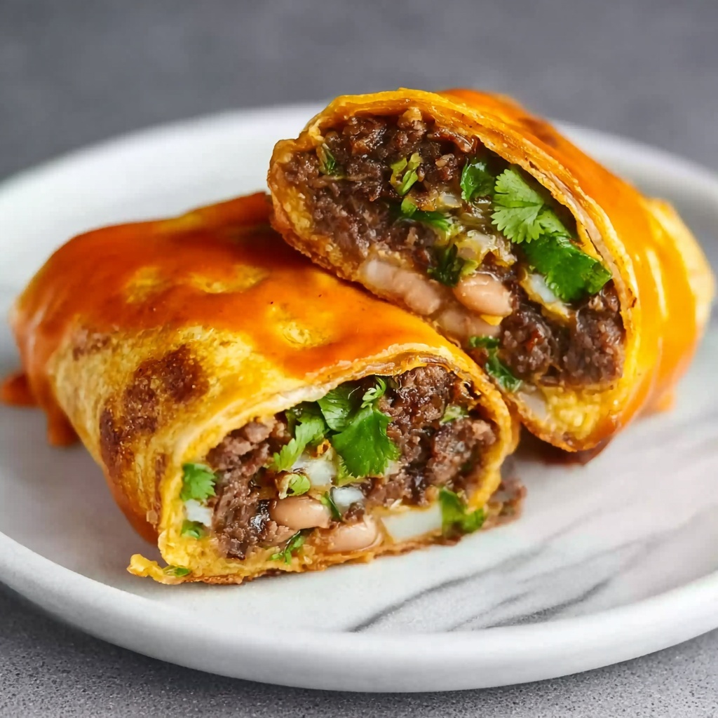Korean Shredded Beef Burritos Recipe - Recipe Image