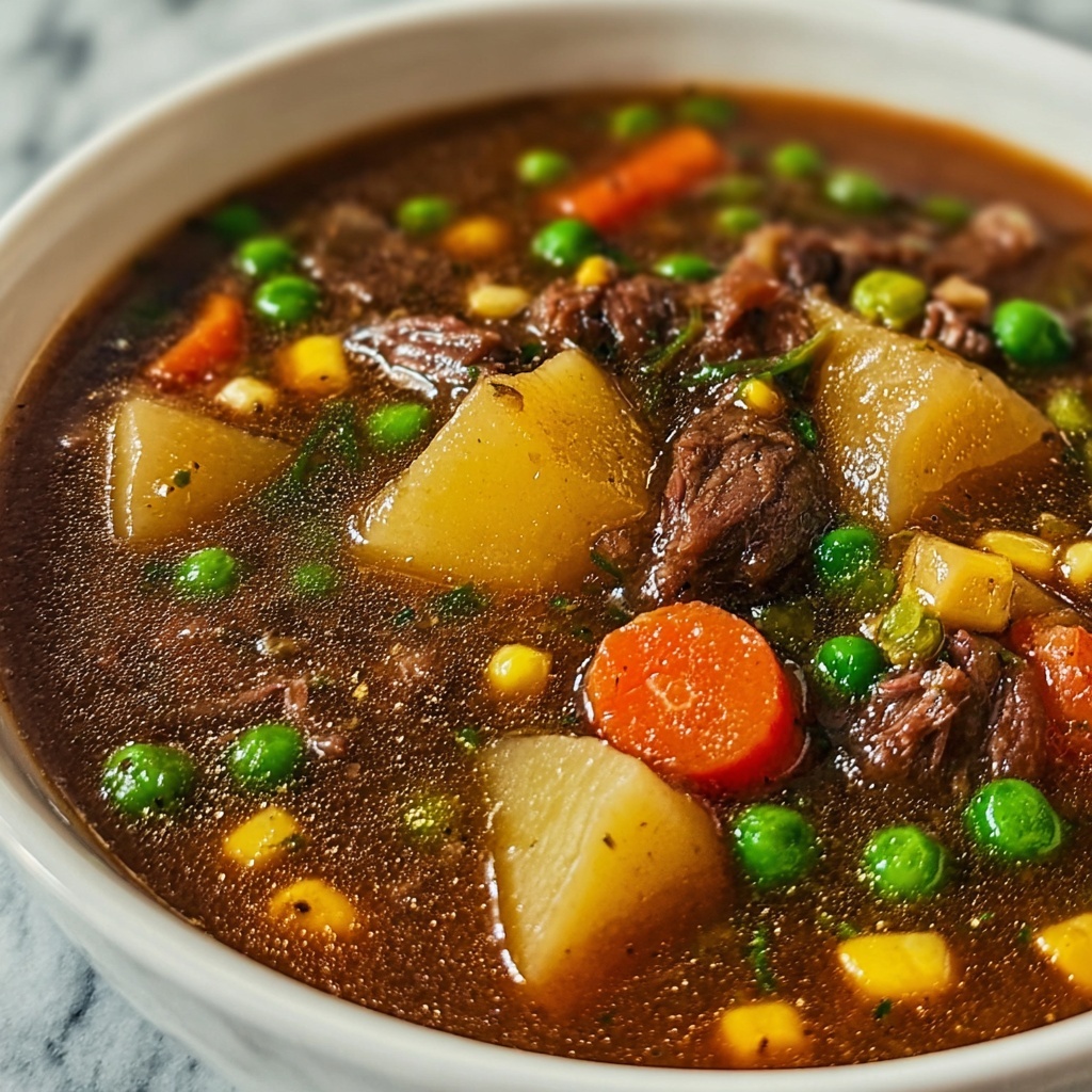 Mom’s Old Fashioned Vegetable Beef Soup Recipe - Recipe Image