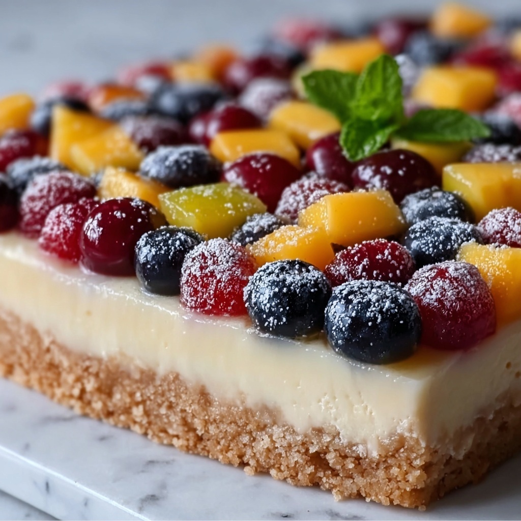 Fruit Custard Bars Recipe - Recipe Image