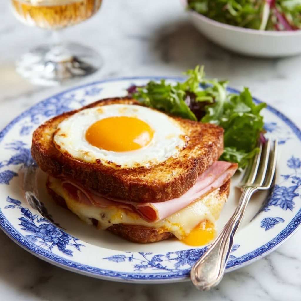 Croque Marmite Sandwich with Béchamel and Gruyère Recipe - Recipe Image