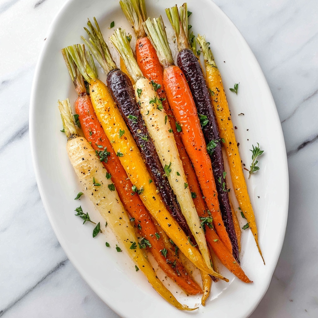 Roasted Rainbow Carrots with Honey, Balsamic, and Herbs Recipe - Recipe Image