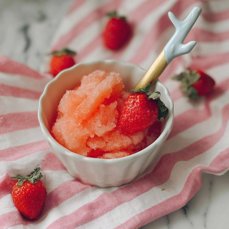 Strawberry and Lemon Granita Recipe