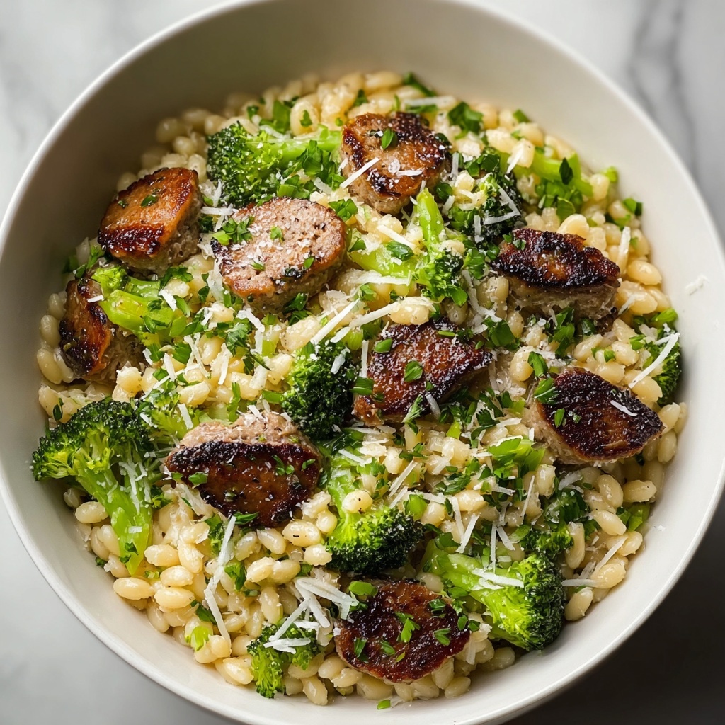 Quick Chicken Sausage & Broccoli Orzo: Weeknight Dinner Recipe - Recipe Image