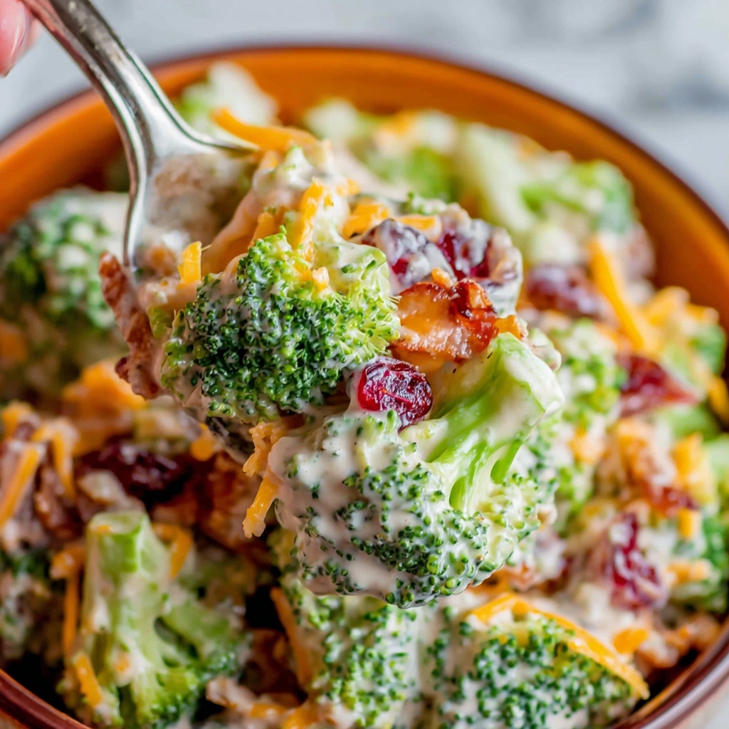Broccoli Salad with Bacon and Cranberries Recipe - Recipe Image