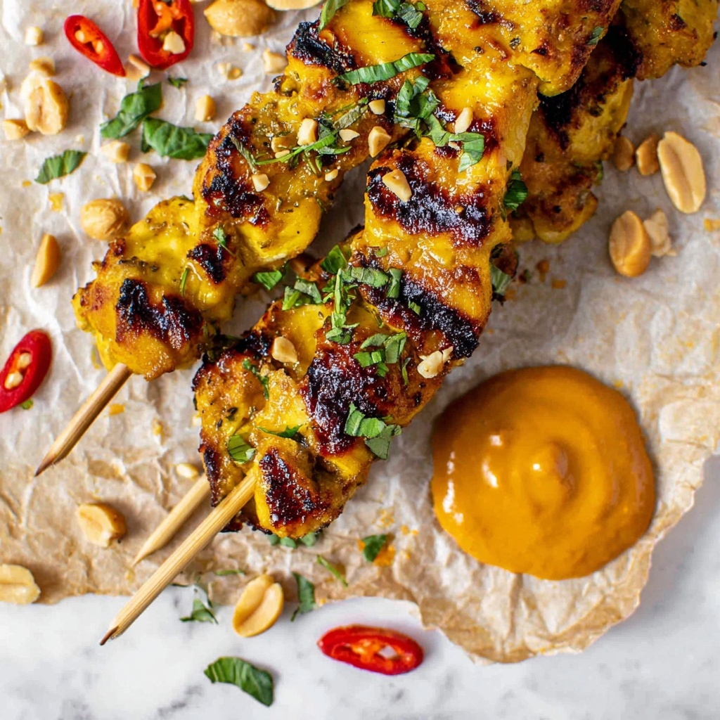 Thai Chicken Satay Skewers Recipe - Recipe Image