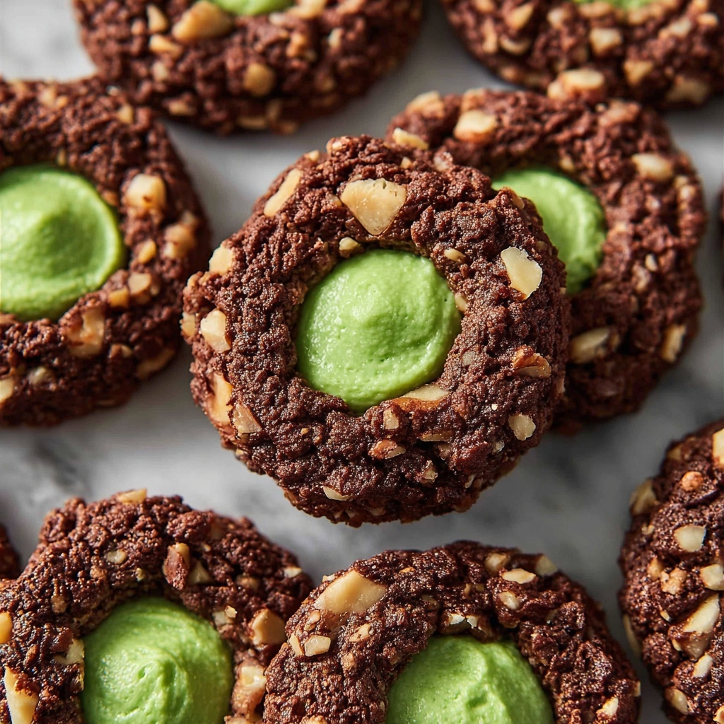 Chocolate Mint Thumbprint Cookies Recipe - Recipe Image
