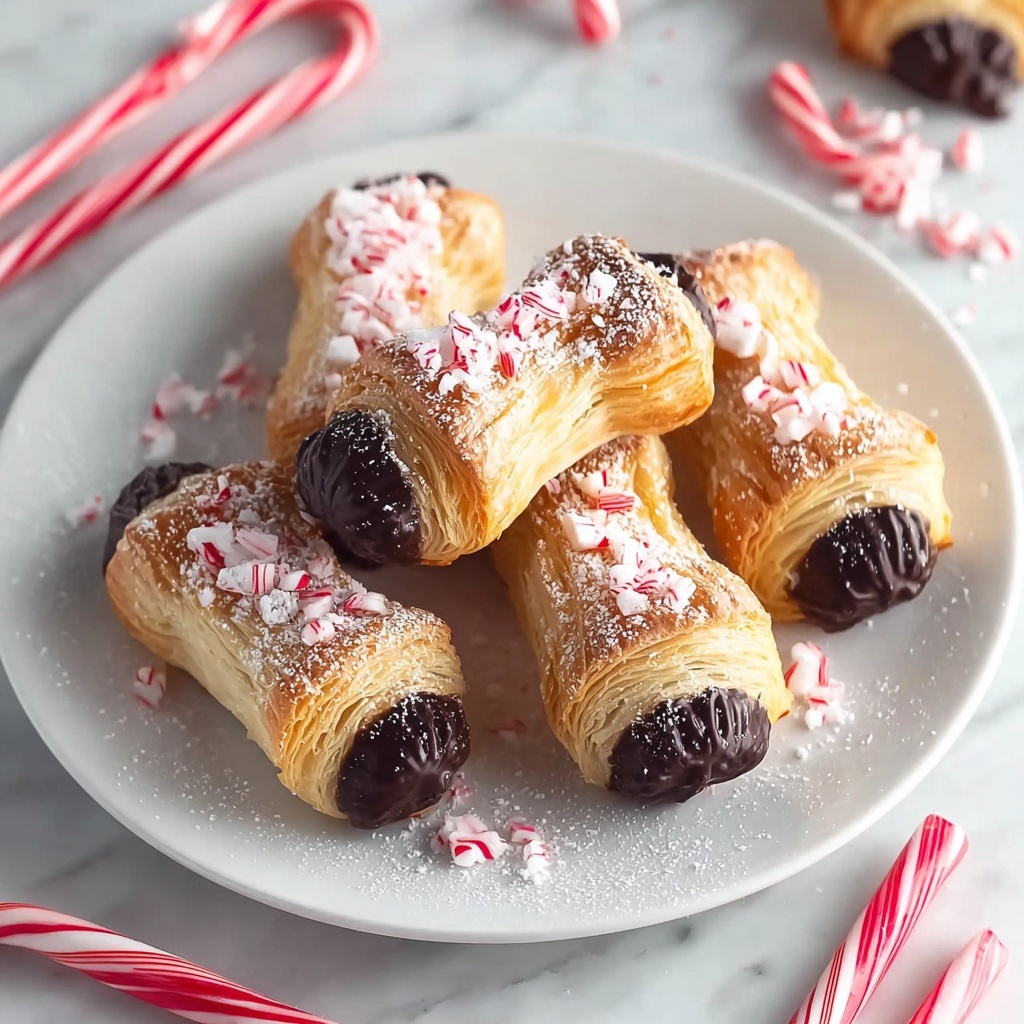 Delicious Peppermint Puff Pastry Sticks for Festive Snacking Recipe - Recipe Image