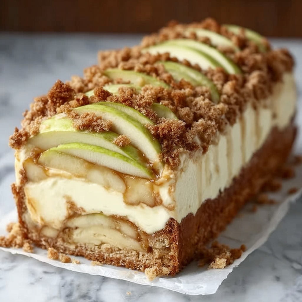 Apple Crisp Cheesecake Bread Recipe - Recipe Image