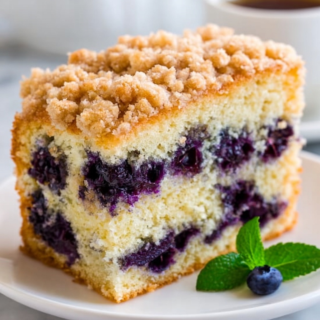 Blueberry Lemon Crisp Topping Breakfast Cake Recipe - Recipe Image