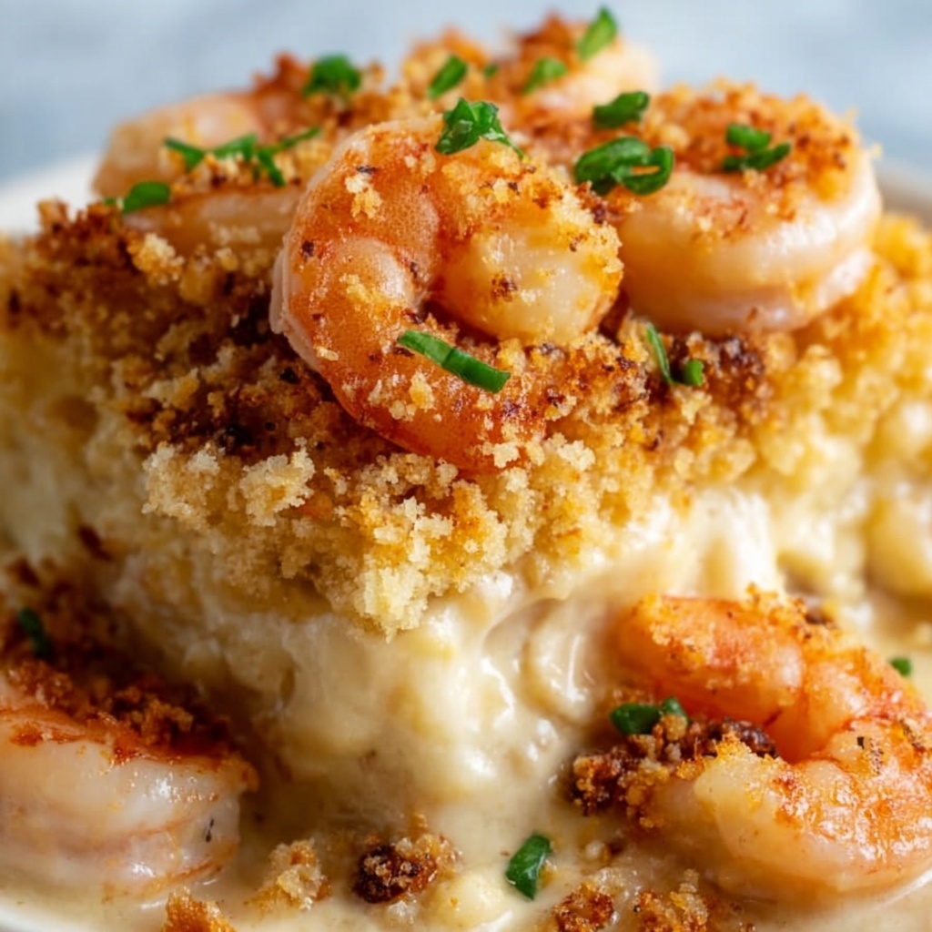 Creamy Shrimp Casserole with Cheddar and Mozzarella Recipe - Recipe Image