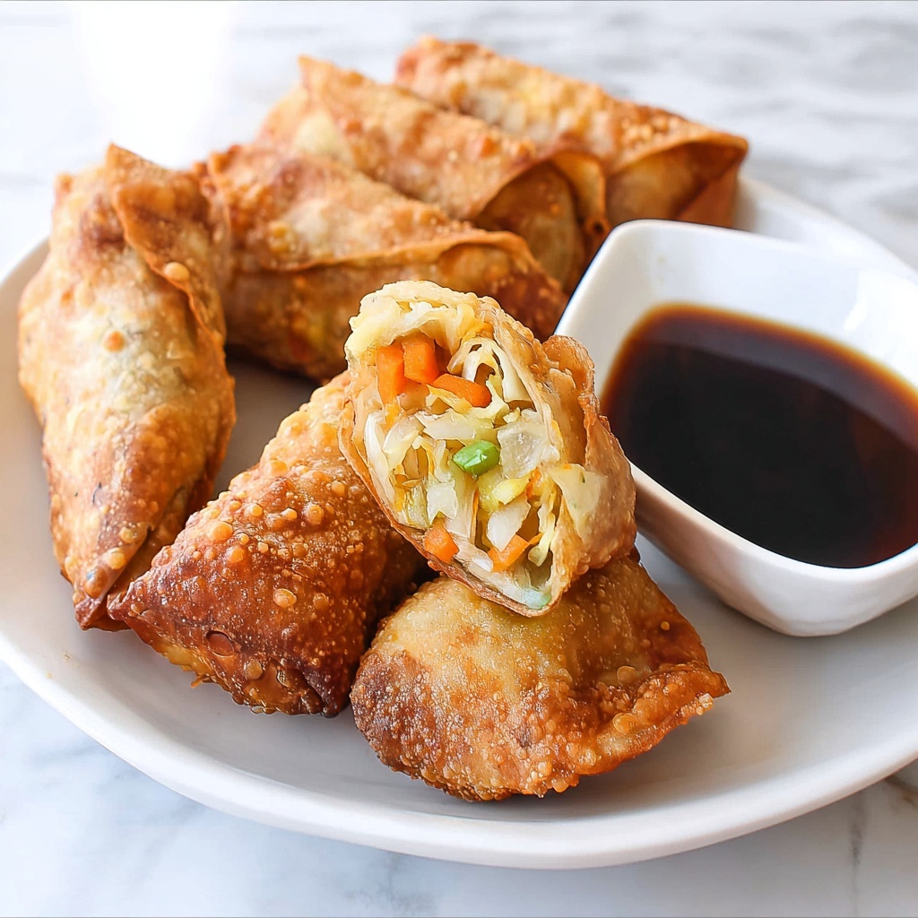 Air Fryer Egg Rolls with Spicy Ponzu Sauce Recipe - Recipe Image