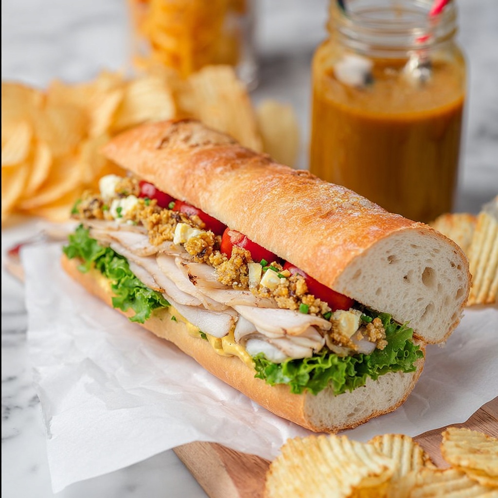 Teriyaki Chicken Cobb Salad Sandwich Recipe - Recipe Image