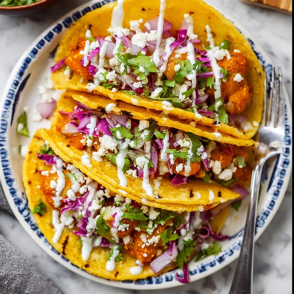 Creamy Buffalo Shrimp Tacos Recipe - Recipe Image