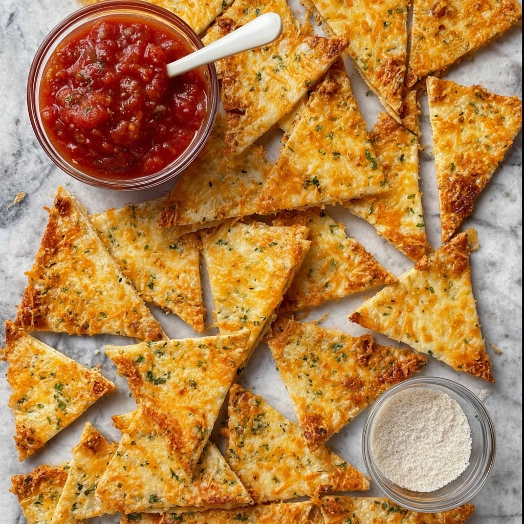 Homemade Baked Tortilla Chips with Parmesan and Garlic Salt Recipe - Recipe Image