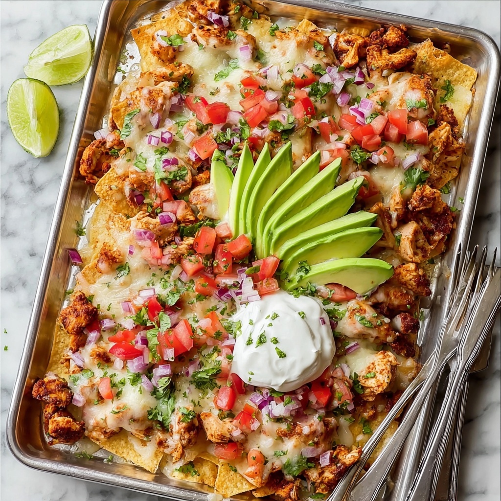Sheet Pan Chicken Nachos Recipe - Recipe Image
