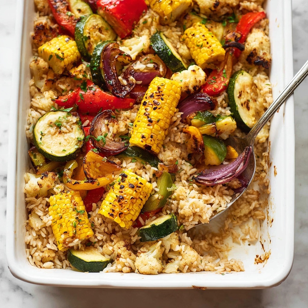Oven Baked Rice and Vegetables Recipe - Recipe Image