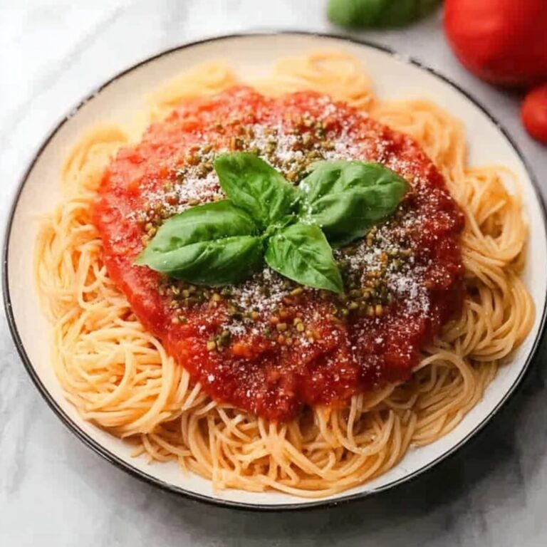 Homemade Spaghetti with Fresh Tomato Basil Sauce Recipe