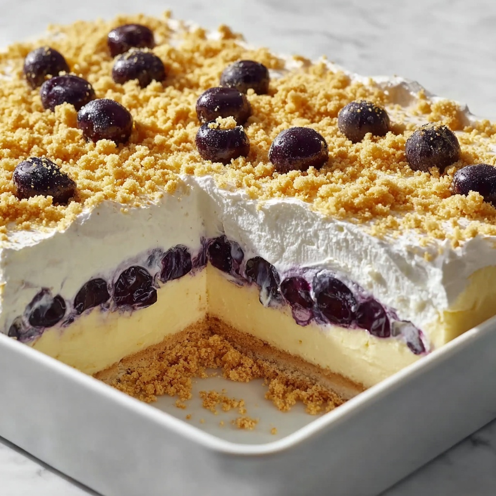 No Bake Lemon Blueberry Dessert Recipe - Recipe Image