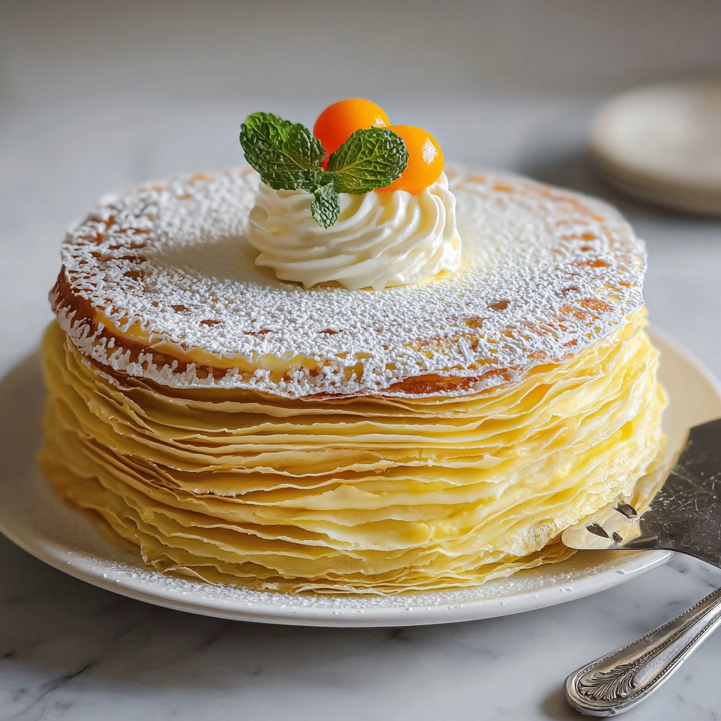 Lemon Crepe Cake (Basbousa) Recipe - Recipe Image