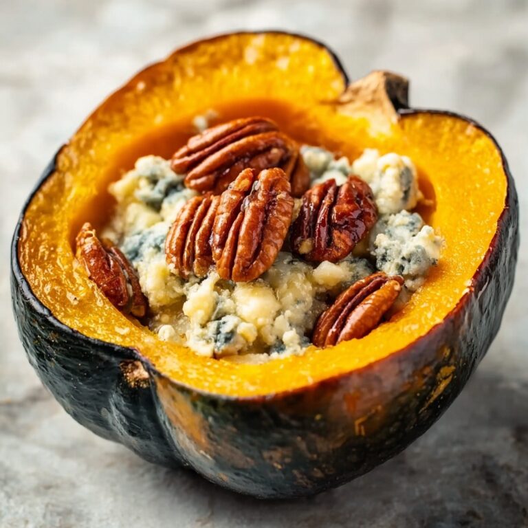 Maple Blue Cheese Pecan Roasted Acorn Squash Recipe