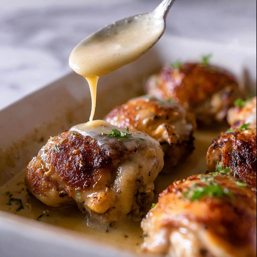 Gravy Baked Chicken Thighs and Drumsticks Recipe - Recipe Image