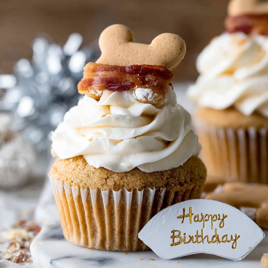 Dog-Friendly Pupcakes with Banana, Peanut Butter, and Yogurt Frosting Recipe - Recipe Image