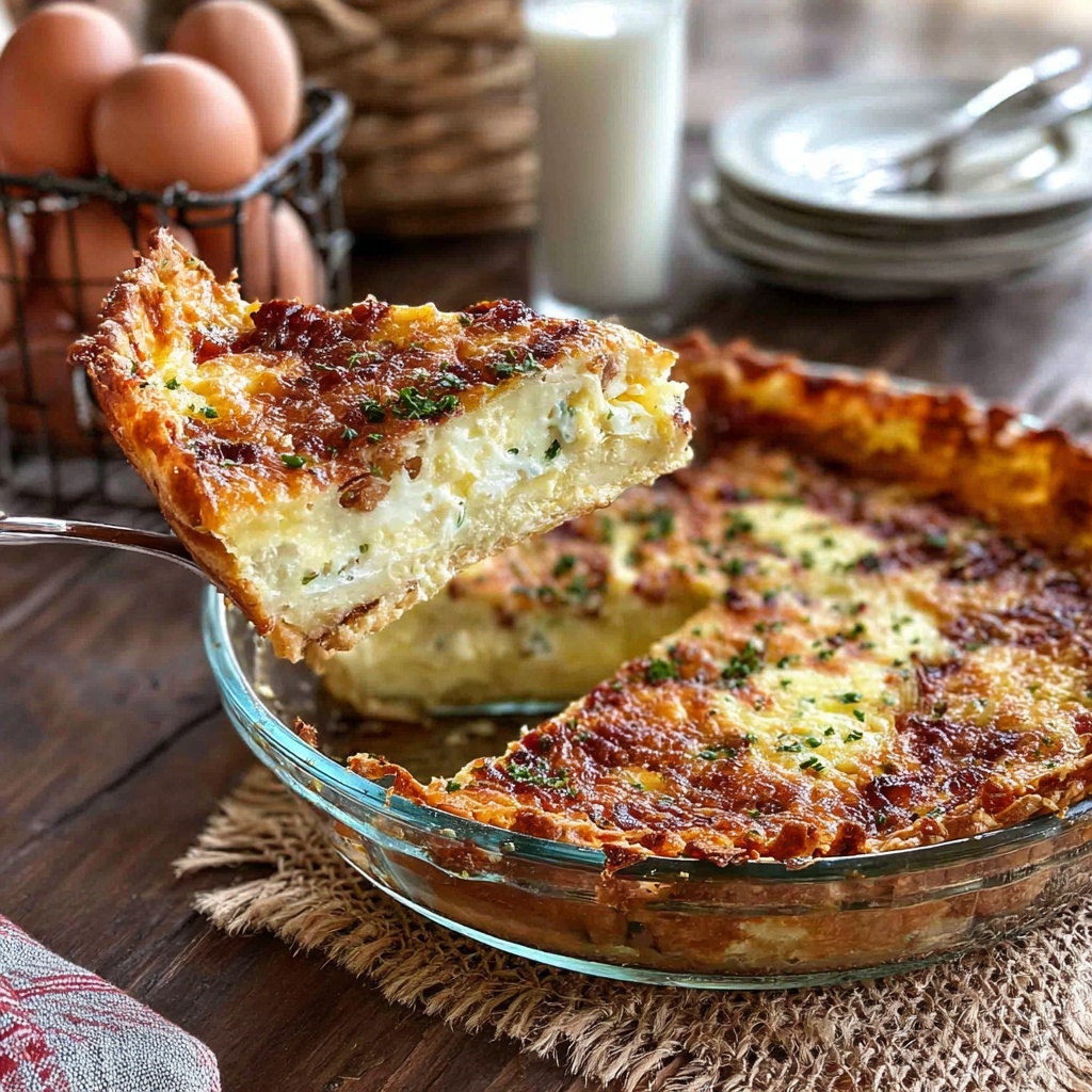 Hash Brown Crust Quiche Lorraine Recipe - Recipe Image