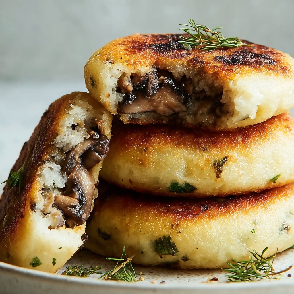 Mushroom Stuffed Potato Cakes Recipe - Recipe Image