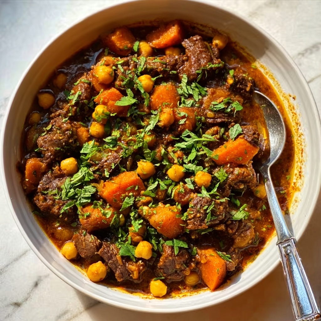 Lamb and Apricot Tagine with Butternut Squash and Chickpeas Recipe - Recipe Image
